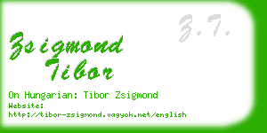 zsigmond tibor business card